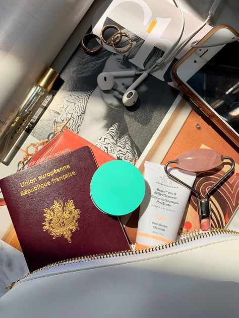 travel essentials #forwomen #backpacking #longflights #airplane #roadtrip #carryon #list #summer #beach #checklist Travel Agent Aesthetic, Travel Flatlay, Beach Checklist, Modeling Job, Photography Simple, Adventure Summer, Passport Photo, Travel Photography Tips, St Simons