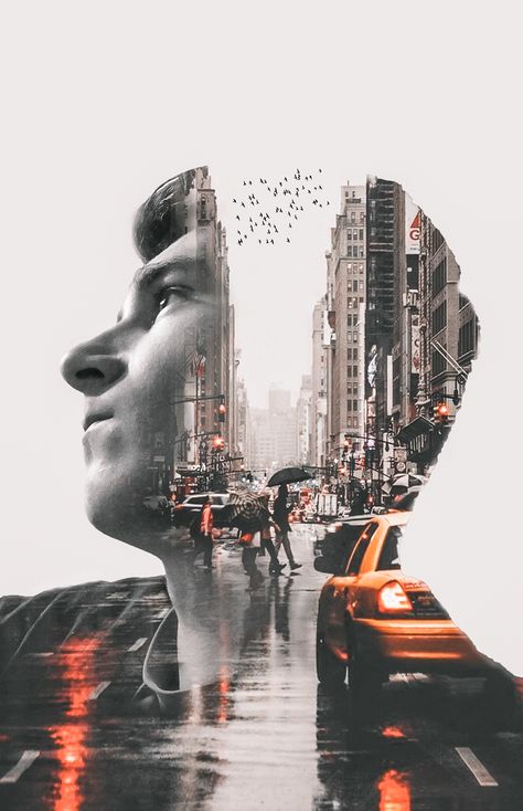 Dual Exposure, Double Exposure Poster, Double Exposure Photoshop, Double Exposure Art, Double Exposure Portrait, Photo Paint, Photography Rules, Beautiful Composition, A Level Photography