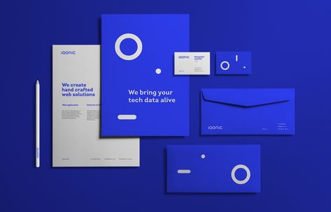 Iqonic — Branding :: Behance Bank Branding, Stationary Branding, Visual Identity System, Tech Branding, Stationary Design, Branding Mood Board, Stationery Mockup, Web Development Company, Brand Identity Design