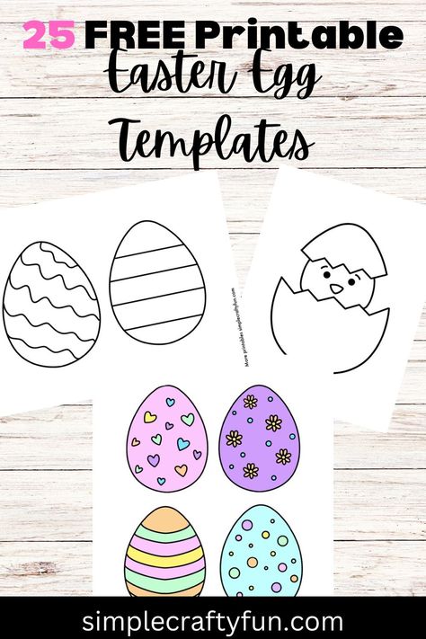 easter egg templates to print and decorate with different designs and sizes. Egg Printable, Crafts With Kids, Easter Egg Printable, Easter Party Decorations, Easter Egg Template, Easter Egg Craft, Egg Template, Egg Craft, Craft Templates