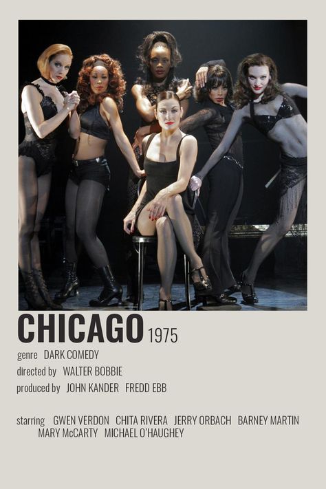 Chicago Broadway Aesthetic, Chicago Musical Inspired Outfits, Chicago Musical Poster, Broadway Musicals To Watch List, Chicago Movie Aesthetic, Chicago Aesthetic Musical, Musical Posters Broadway, Chicago Musical Costume, Chicago Musical Aesthetic