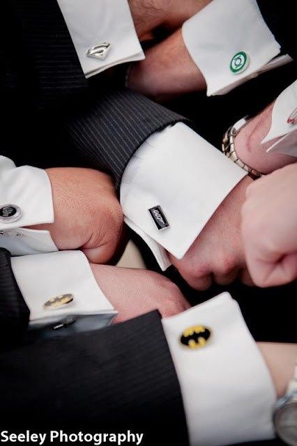 Cheap Groomsmen Gifts, Groomsmen Outfit, Comic Book Wedding, Nerd Wedding, Superhero Wedding, Groomsmen Gifts Unique, Wisconsin Wedding, Bridesmaids And Groomsmen, Cufflinks Wedding