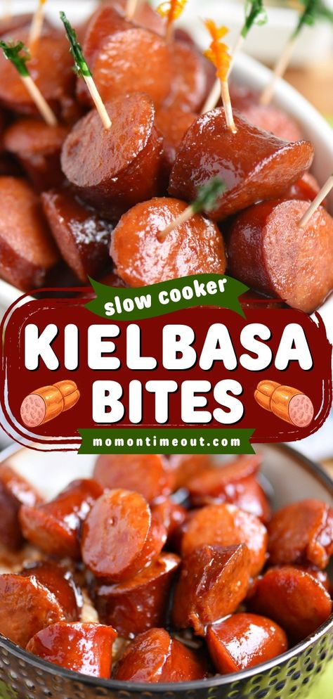 Here are delicious football Sunday food appetizers for you! These Slow Cooker Kielbasa Bites are such an easy Gameday food. The combination of grape jelly and chili sauce is fantastic. Try this Superbowl finger food! Kielbasa Bites, Football Food Appetizers, Best Appetizers Ever, Party Food Easy Appetizers, Slow Cooker Kielbasa, Appetizers Easy Dips, Slow Cooker Appetizers, Crockpot Appetizers, Appetizers For A Crowd