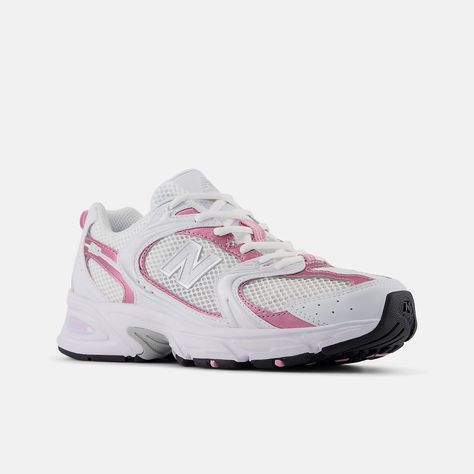 530, MR530PK New Balance Shoes 530 Pink, New Balance Shoes 530, Pink Sugar, New Balance Shoes, Running Shoe, High Tech, Everyday Fashion, New Balance, Metallic Silver