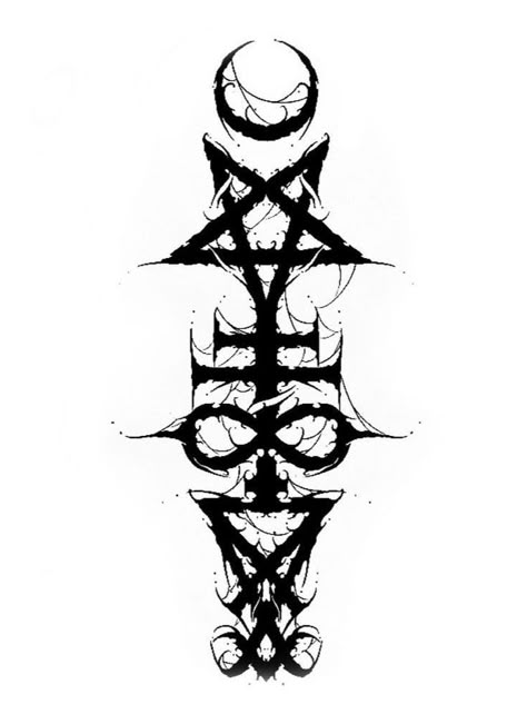 Satanic Tattoo Symbols, Tattoo Designs Men Forearm, Satanic Tattoo Design, Art Drawings Tattoo, Tattoos Creepy, Tattoo Design Arm, Satanic Tattoo, Dark Meaning, Satanic Tattoos