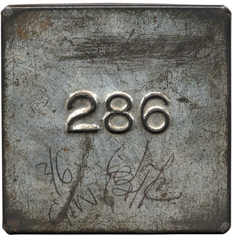 Metal plate What's Your Number, Numerology Numbers, Pressed Metal, Kind Of Blue, Abc 123, Single Letter, Study Hard, Letters And Numbers, Emboss