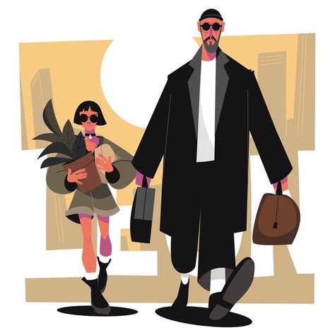 Léon & Mathilda Matilda And Leon Art, Matilda And Leon, Leon The Professional, Luc Besson, Anton, Matilda, Phone Wallpaper, Sketch, Graphic Design