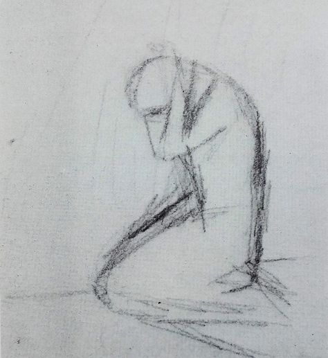 Siddal, A Kneeling Woman (Ashmolean) Person Kneeling Reference Side View, Person Kneeling Drawing, Person Kneeling Reference, Kneeling Drawing, Lizzie Siddal, Kneeling Pose Reference, Person Kneeling, Kneeling Woman, Corner Drawing