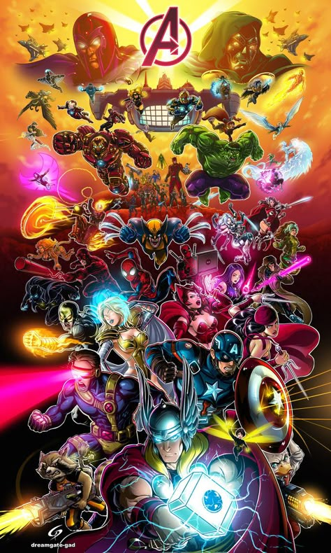 Marvel Avengers Alliance Assemble Forever by GAD by Dreamgate-Gad Marvel Avengers Alliance, Wallpaper Avengers, Avengers Alliance, Avengers Cartoon, Marvel Characters Art, Marvel Superhero Posters, Marvel Artwork, Avengers Comics, Avengers Wallpaper