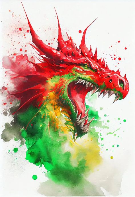 Red Dragon Portrait Welsh Flag Wales Stock Illustrations – 51 Red Dragon Portrait Welsh Flag Wales Stock Illustrations, Vectors & Clipart - Dreamstime Welsh Mythical Creatures, Quiver Design, Welsh Dragon Tattoo Women, Welsh Illustration, Wales Dragon Tattoo, Dragon Portrait, Welsh Dragon Illustration, Paint Poster, Wales Dragon