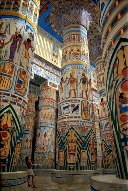 Ancient Egypt Architecture, Ancient Egyptian Cities, Ancient Egyptian Architecture, Starověký Egypt, Egypt Concept Art, Architecture Antique, Egyptian Temple, Ancient Egypt History, Egyptian Artifacts