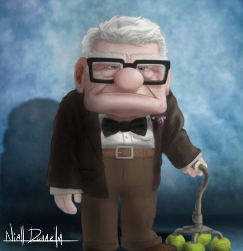 Disney/Pixars Up Carl Fredrickson by The-Avenged-Evil.deviantart.com on @deviantART Carl Fredricksen, Film Up, People Cartoon, Pixar Animation Studios, Up Movie, Up Disney, Disney Pixar Characters, Pixar Animation, Disney Pixar Up