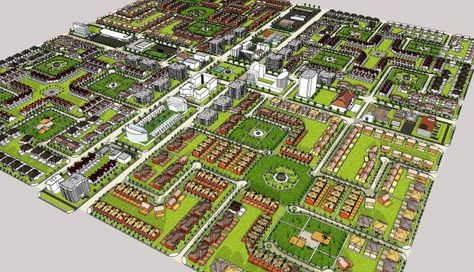 ULI - Urban Land Institute: Place-Making livable cities. City Grid, Architecture Design Process, Lavish Lifestyle, Cities Skylines, Safe Neighborhood, Cityscape Art, Urban Setting, Smart City, Grid Design