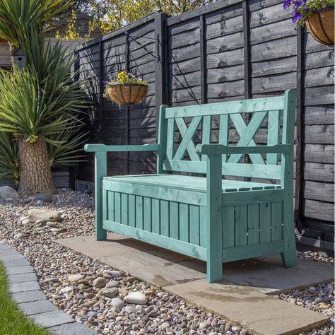 Storage Bench Seat, Wooden Garden Storage, Garden Storage Bench, Under Seat Storage, Outdoor Garden Storage, Traditional Benches, Outdoor Storage Bench, Planter Bench, Storage Bench Seating