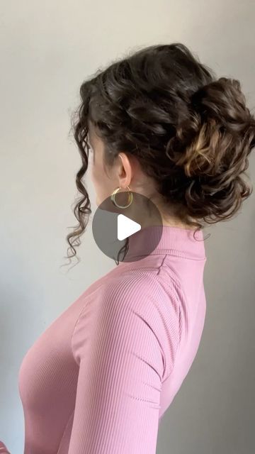 Jennie 🌷 | Curly Hair Care and Simple Hairstyle Tutorials on Instagram: "A little updo inspo. Yes or no? Ib @beautybycatt 🥰 #updo #updotutorial #hairstyletutorial #curlyhair #curlyhairstyles #hairtrends #scrunchie" Jennie Curly Hair, Curly Updo Tutorial, Simple Hairstyle, Updo Tutorial, Hairstyle Tutorials, Curly Updo, Hair Raising, Curly Hair Care, Yes Or No