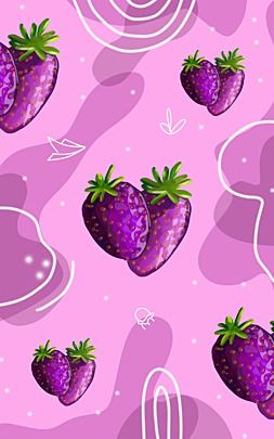 Purple Strawberry Wallpaper, Food Art Wallpaper, Pngtree Background, Grape Aesthetic, Art Wallpaper Aesthetic, Clipart Aesthetic, Purple Vector, Strawberry Background, Purple Strawberry