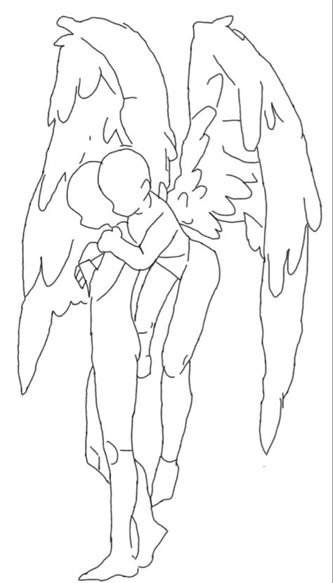 base Base Drawing With Wings, Art Base Anime, Nous Drawing, Ych Base Friends 2, Demon Body Base, Easy Body Base, Oc Art Base Pose, 1 Base 2 Artist, Base With Wings