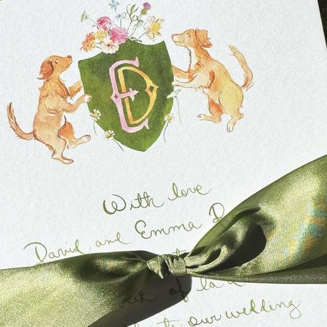 Julie King on Instagram: "Some green for your St. Patrick’s Day 💚🍀" Julie King, Wedding Crest, Custom Stationery, Cute Puppies, Wedding Stationery, Wedding Invitations, Stationery, Writing, Feelings