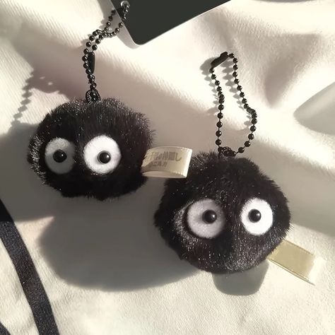 Genuine Spirited Away Soot Sprite Keychains 💖 $20 each Order on the website 🫶🏼 Free pickup & Delivery is available 🫶🏼 Soot Sprite, Soot Sprites, Ball Pendant, Free Website, Keychains, Collage, Instagram Posts, Christmas, Pins