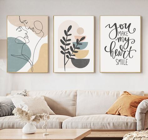 Modern Minimalist Art Wallpaper, Wall Frames Ideas Living Room, Canvas Ideas Diy, 3 Set Paintings Wall Art, Wall Art Ideas Bedroom, Boho Wall Art Living Room, Wall Art Prints Printables, Modern Minimalist Painting, Abstract Painting For Living Room