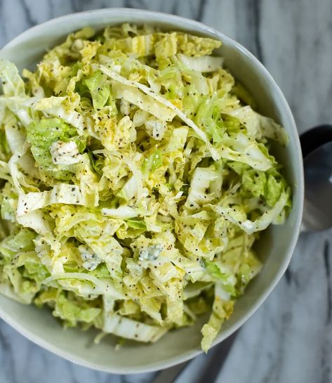 Easy Napa Cabbage Slaw Recipe | My Everyday Table Cabbage Coleslaw Recipe, Napa Salad, Easy Dinner Side Dishes, Napa Cabbage Recipes, Cabbage Coleslaw, Napa Cabbage Slaw, Healthy Coleslaw Recipes, Napa Cabbage Salad, Dinner Side Dish Recipes