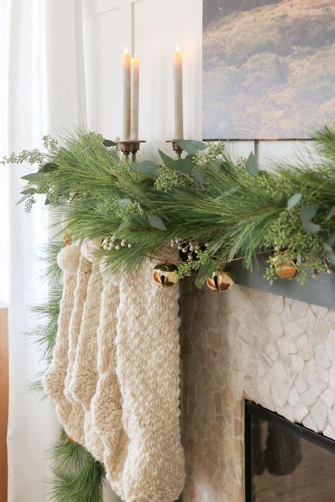 Mcgee Christmas, Studio Mcgee Christmas, Mantle Decorating, Mantle Ideas, City Farmhouse, Christmas Mantle Decor, Little Christmas Trees, Have A Happy Day, Christmas Mantle