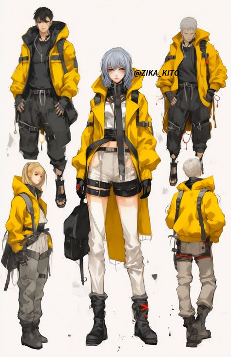 Tech Wear Jacket, Anime Techwear, Fashion Design Illustrations, Utilitarian Fashion, Fantasy Cyberpunk, Drawing Methods, Oversize Clothes, Techwear Cyberpunk, Anime Jacket