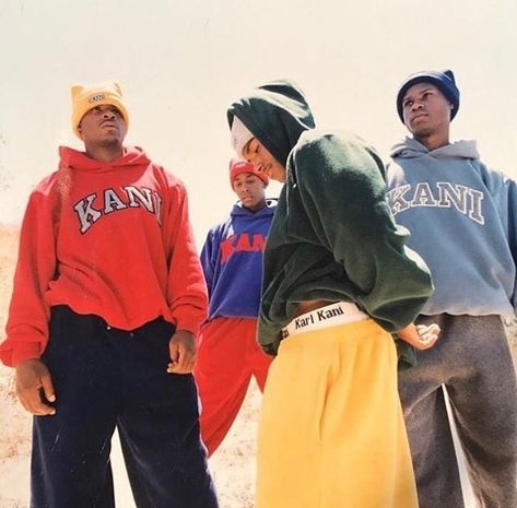 Karl Kani s/s 1996 Karl Kani 90s, Jordan Page, 90 Hip Hop, Amen Break, Wes Wilson, Black American Culture, 90s Inspired Outfits, 90s Hip Hop Fashion, Fits Aesthetic