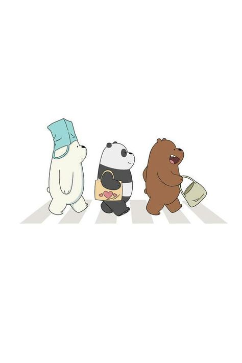 Iconic Trios Cartoon, Cartoon Bears, Ice Bear We Bare Bears, We Bare Bears Wallpapers, Cute Panda Wallpaper, Cute Doodles Drawings, We Bare Bears, Bare Bears, Bear Wallpaper