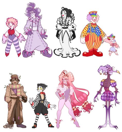 Oc Art Inspiration, Clown Oc Art, Clown Oc, Clown Clothes, Cute Clown, Oc Art, Clown Costume, Art Style Inspiration, Sketchbook Art Inspiration