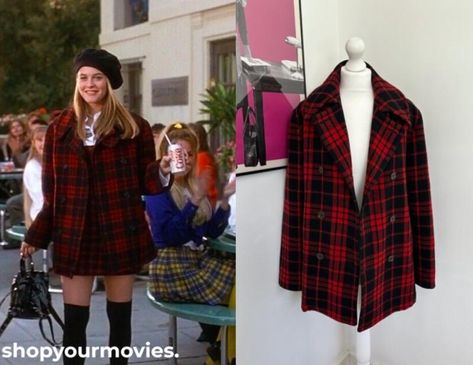 Clueless: Cher’s Red Plaid Coat Clueless Cher Outfits, Checked Coat Outfit, Cher Clueless Outfit, Red Plaid Outfit, Red Plaid Coat, Clueless Cher, Cher Outfits, Cher Clueless, Checkered Coat