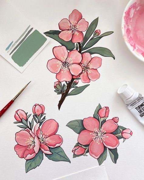 Rosa | A look at some recent marker illustrations using the @ohuhuart markers • • #markerart #markerdrawings #markerdrawing #illustration… | Instagram Poster Color Flowers Painting, How To Use Markers, Flower Marker Art, Flower Drawing Marker, Marker Art Flowers, Brush Marker Art Ideas, Flower Marker Drawing, Watercolor Marker Art, Gouache Flowers