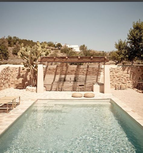 / Rural Architecture, Gravity Home, Modern Farmhouse Bathroom, Island Getaway, Holiday Villa, Beautiful House, Outdoor Swimming, Stone House, Mediterranean Style