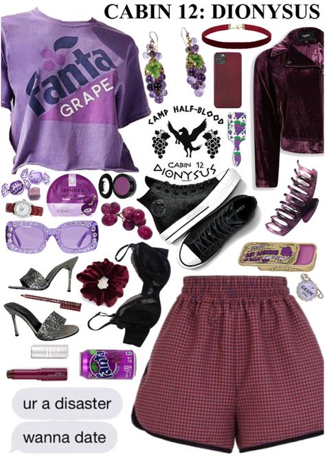 Dionysus Inspired Outfit, Cabin 12 Dionysus, Dionysus Outfit, Outfits Shifting, Cabin Outfit, Cabin Aesthetic, Analog Horror, Mood Clothes, Percy Jackson Fan Art