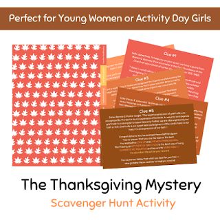 Printspiration: October 2019 Lds Scavenger Hunt, Gratitude Activity, Mutual Activities, Activity Day Girls, Gratitude Activities, Young Women Activities, Primary Activities, Youth Activities, Personal Progress