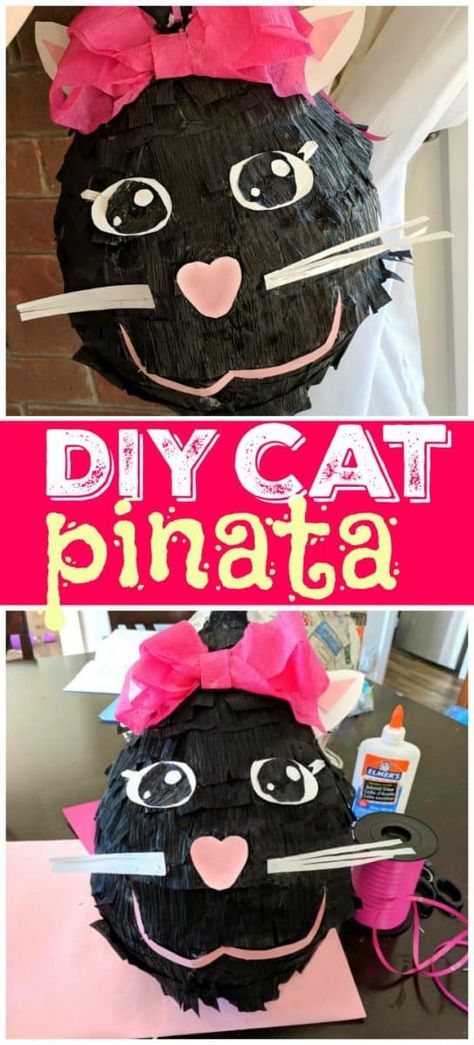 Cat Pinata, Make A Pinata, Cool Crafts For Kids, Homemade Pinata, Pinata Ideas, Cool Crafts, Happy Birthday Cat, Party Cat, Piñata Ideas