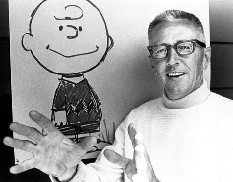 Charles Schulz, creator of Peanuts Charles Shultz, Peanuts By Schulz, Peanuts Comic Strip, Charles Schulz, Peanuts Characters, Charlie Brown Peanuts, Charlie Brown And Snoopy, Surprising Facts, We Are The World