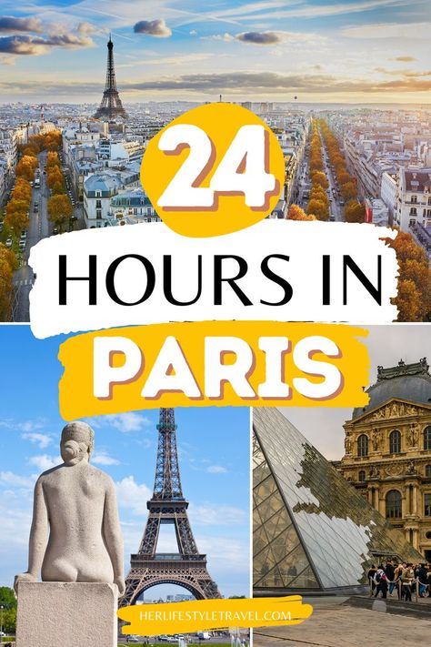 1-day in Paris?! Got you covered! If you're only going to have one day in Paris, this is the perfect itinerary. You'll see all the most famous sights and attractions, and you'll be able to do it all without feeling rushed. Paris is a city full of beauty and charm, and you'll be sure to make the most of your time, especially if you are visiting Paris for the first time. Use this Paris travel guide to maximize your time in this incredible city! 24 hours in Paris has never been so perfect! One Day In Paris, Visiting Paris, Day In Paris, Paris Travel Tips, Paris Travel Guide, Perfect Itinerary, Visit Paris, Lifestyle Travel, Budgeting Tips