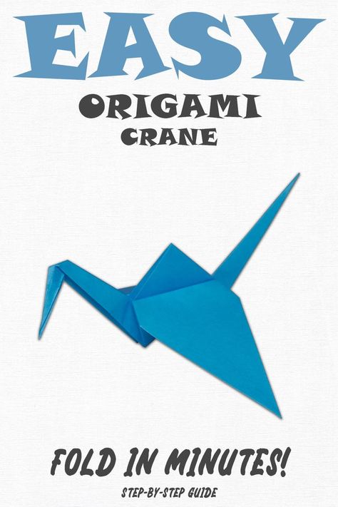 Origami Bird Easy, Origami Crane Tutorial, Easy Origami Animals, Origami Easy Step By Step, Easy Origami For Kids, Paper Folding Crafts, Origami Step By Step, Origami Gifts, Origami For Beginners