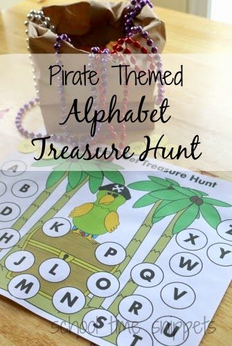 School Time Snippets: Pirate Themed Alphabet Treasure Hunt. Pinned by SOS Inc. Resources. Follow all our boards at pinterest.com/sostherapy/ for therapy resources. Pirate Activities Preschool, Pirate Theme Classroom, Pirate Preschool, Pirate Unit, Treasure Hunt For Kids, Pirate Activities, Pirate Crafts, Letter Find, Abc Activities