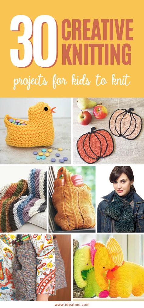 These #knittingprojects are super easy and suitable for kids to make, but you’re going to love them too. #kidscraft #knittingpatterns #knitpatterns Fun Beginner Knitting Projects, Absolute Beginner Knitting Projects, Quick And Easy Knitting Projects, Quick Knitting Projects Easy Gifts, Quick Knitting Projects Free Easy Patterns, Easy Beginner Knitting Projects, Easy Things To Knit, Simple Knitting Projects For Beginners, Knitting Ideas Creative