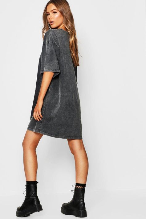 Black Dress Outfit Casual, Grey T Shirt Dress, Oversize Tshirt Outfits, Shirt Dress Outfit, Oversized T Shirt Dress, Bodycon Fashion, Tshirt Outfits, Black Shirt Dress, T Shirt Diy