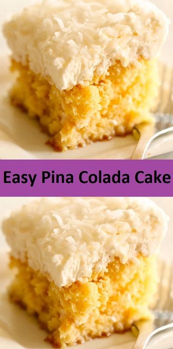 Pina Colada Cake Recipe, Pina Colada Cake, Pina Colada Recipe, Pineapple And Coconut, Coconut Cake Recipe, Poke Cake Recipes, Sheet Cake Recipes, Easy Cheesecake Recipes, Cake Recipes From Scratch