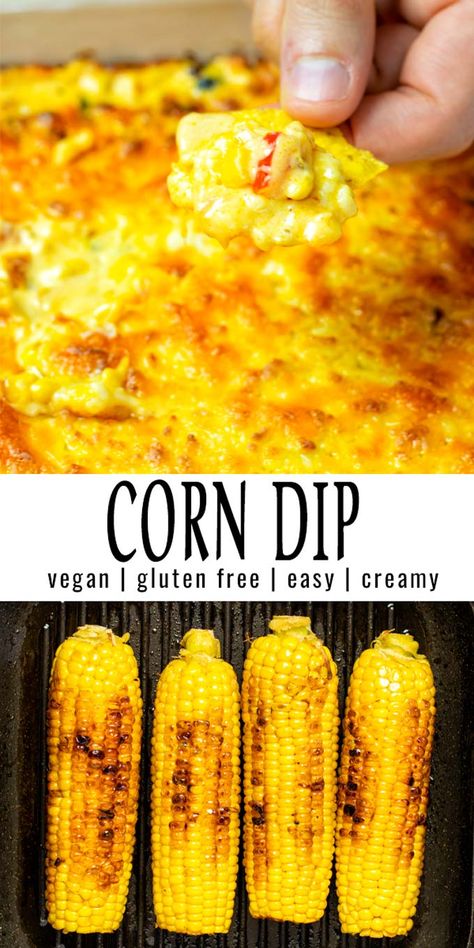 Corn Recipes Vegan, Vegan Corn Dip, Vegan Corn Recipes, Vegan Street Corn Dip, Hot Vegan Dip, Vegan Mexican Dip, Vegan Corn Pudding, Taco Dip Vegetarian, Corn Jalepeno Dip