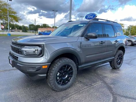 A lift, some tint, and new wheels and tires allows the ’21 Bronco Sport to make an even bigger statement than before! Thanks to Rough Country BFGoodrich Tires Auto Addictions and Sound Waves for supplying the parts to make this build happen! Lifted Bronco Sport, Ford Bronco Sport Lifted, Bronco Sport Lifted, Ford Sport Trac, Ford Sport, Ford Suv, Ford Broncos, Future Trucks, Bronco Sport