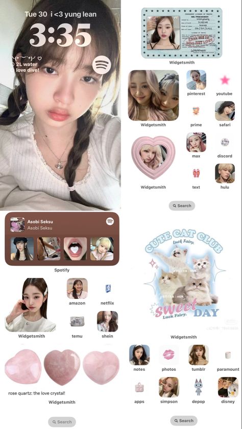 home screen widget loona ive billlie Ive Homescreen Layout, Loona Phone Layout, Kpop Home Screen Ideas, Loona Homescreen, Loona Widget, Ive Widget, Kpop Home Screen, Phone Organization Home Screen, Iphone Layout Ideas