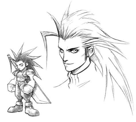 Zack Fair Sketch from Final Fantasy VII #art #artwork #gaming #videogames #gamer #gameart #conceptart #illustration #finalfantasy7 #ff7 #finalfantasyvii #ffvii #finalfantasy #characterdesign Ff7 Concept Art, Zack Fair Tattoo, Final Fantasy Sketch, Zack Ff7, Final Fantasy Concept Art, Traditional Sketches, Tetsuya Nomura, Zack Fair, Crisis Core