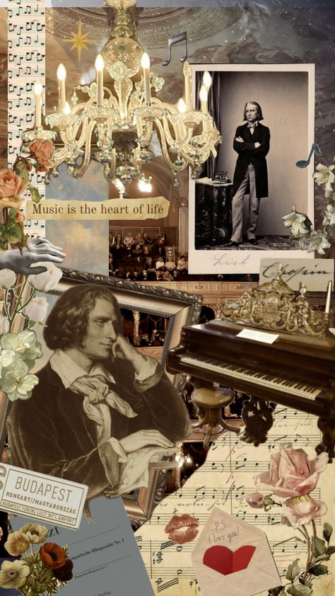 Franz Liszt collage :) Classical Music Poster, Franz Liszt, Band Director, Classical Musicians, Music Collage, Music Aesthetic, Music Wallpaper, Band Posters, Music Memes