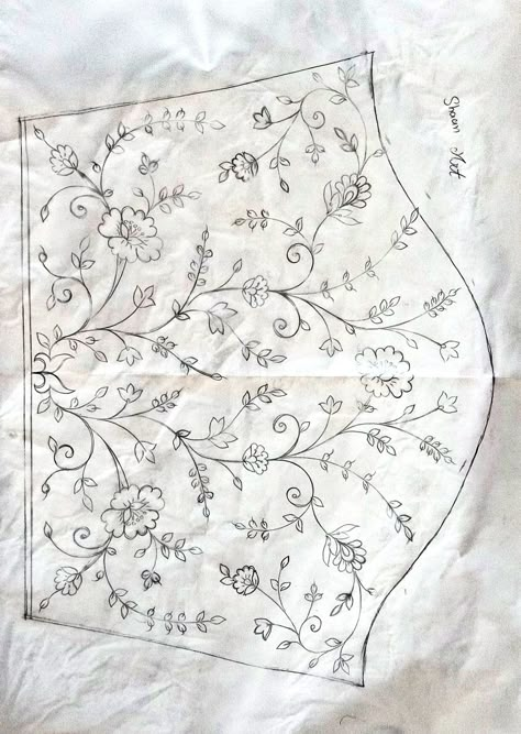 Blouse Khaka Designs, Aari Sketch Designs, Embroidery Patterns Sketch, Aariwork Drawing, Blouse Tracing Designs, Tracing Designs For Aari Work, Khaka Designs Embroidery, Aari Work Trace Paper Designs, Embroidery Drawings