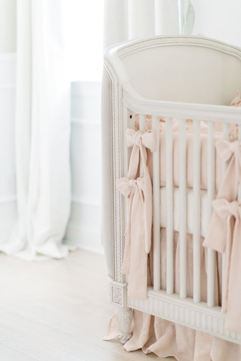 Nursery Restoration Hardware, Pink French Nursery, French Nursery Ideas, Atelier Choux Nursery, French Inspired Nursery Girl, Loveshack Fancy Nursery, French Girl Nursery, Parisian Nursery Girl, Classic Baby Girl Nursery